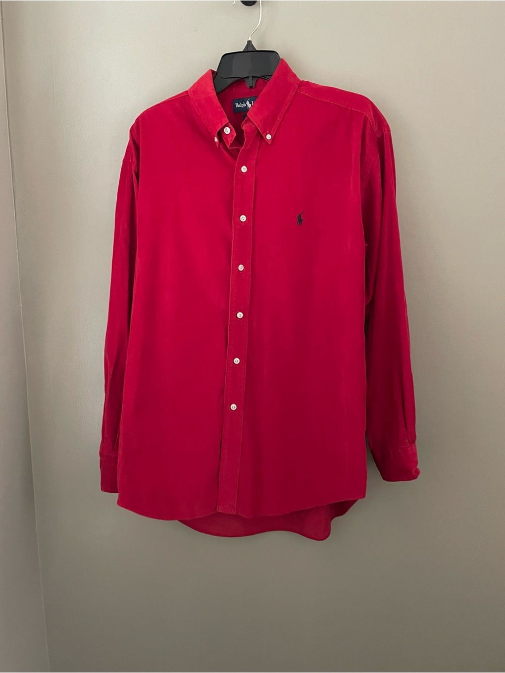 Ralph Lauren Red Corduroy Button Down Shirt